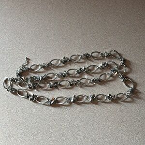 Lia Sophia Silver Necklace with Twisted Link Design
